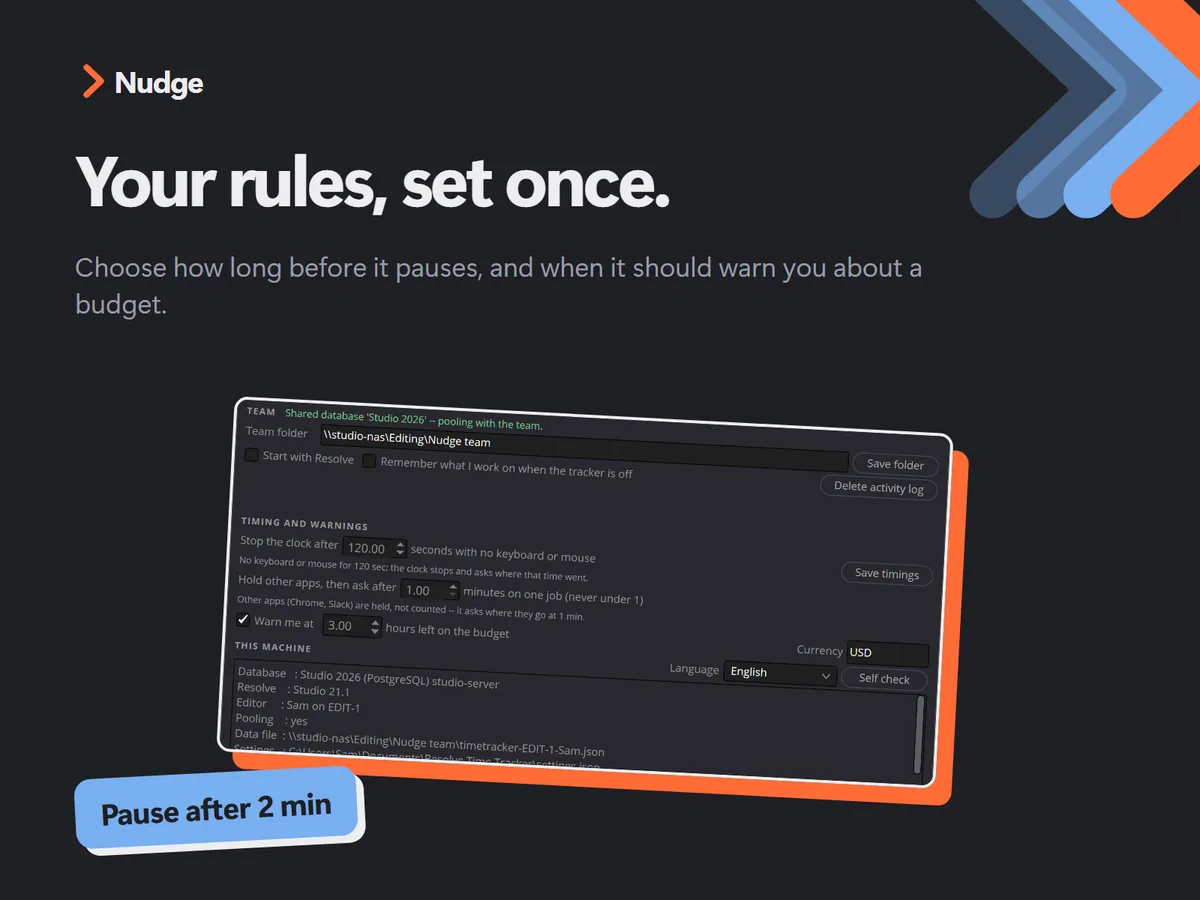 Nudge settings